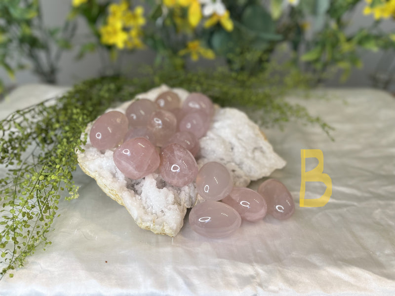 Tumbled Rose Quartz - Polished Oval Shape - Comforting, Calming, Forgiveness, & Stress Reducer FB3386