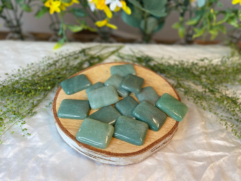 Polished & Carved Rounded Rectangular Green Aventurine Cabochons FB2370