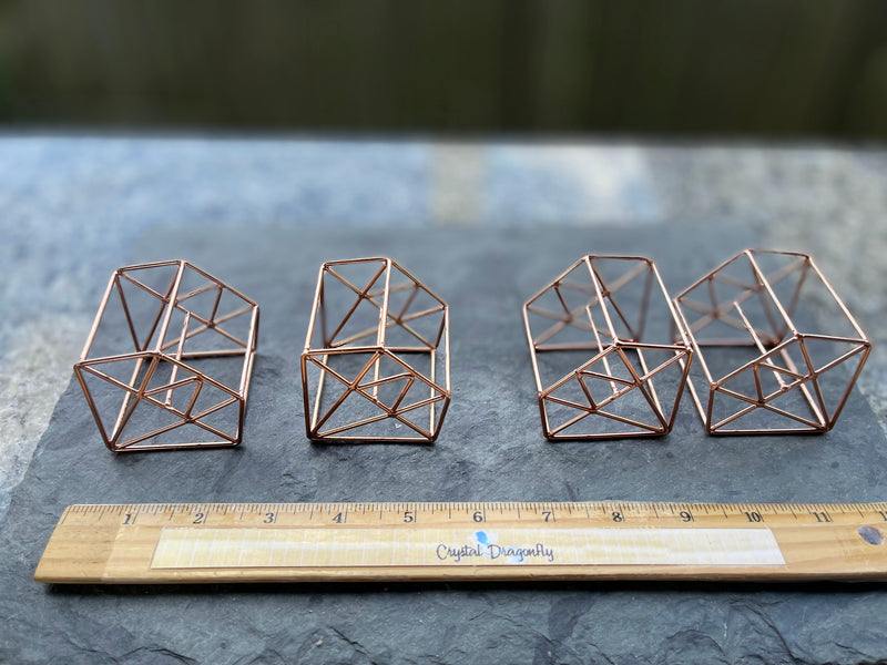 Copper Metal Sacred Geometry Geometric Basket FB3171