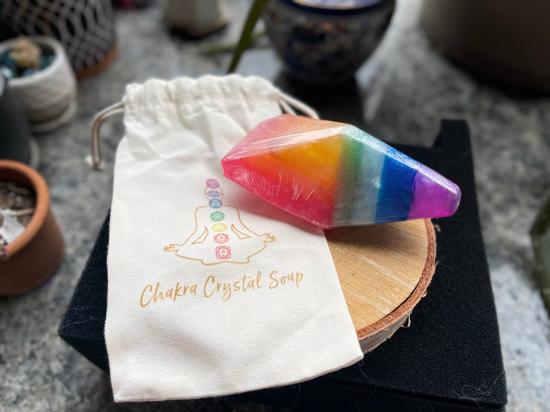 Triple Moon with Moonstone Soap, or, Chakra Soap with Chakra Stones FB2689 🛍️