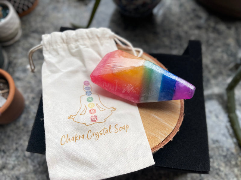 Triple Moon with Moonstone Soap, or, Chakra Soap with Chakra Stones FB2689 🛍️