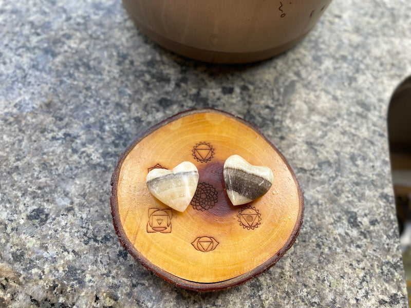 Zebra Calcite Heart from Mexico, nurturing, friendship, concentration FB1037