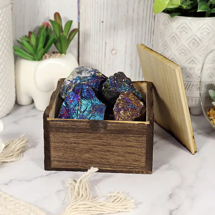 Magickal Crystal, Treasure, Trinket, Potpourri Box FB3356 🦚🦚