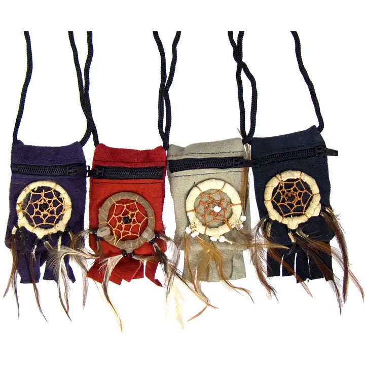 Suede Medicine Bag with Dreamcatcher Embellishment FB2062 🍃