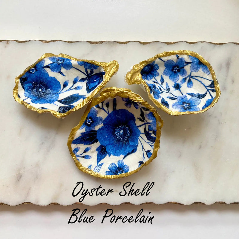 Oyster Shell Dish Collection, Limited Time Designs, Hand Crafted, Assorted Motifs FB2241