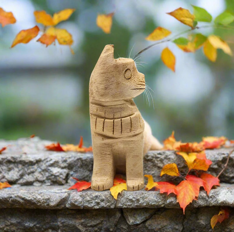 Palo Santo Carved Cat, Totem / Spirit Animal from Peru FB1772 🐈