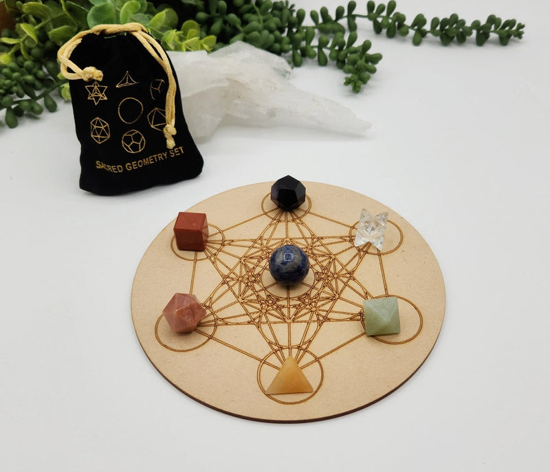 Sacred Geometry Collection - Platonic Solids in assorted gemstones FB2047 🦚