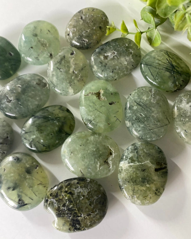 Prehnite Palm Stones - Pillow Shape from South Africa FB2259 🍐