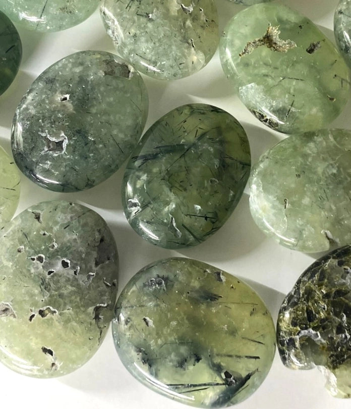 Prehnite Palm Stones - Pillow Shape from South Africa FB2259 🍐