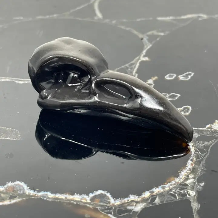 Sheen Obsidian Raven Head from Mexico FB2215 🐦‍⬛