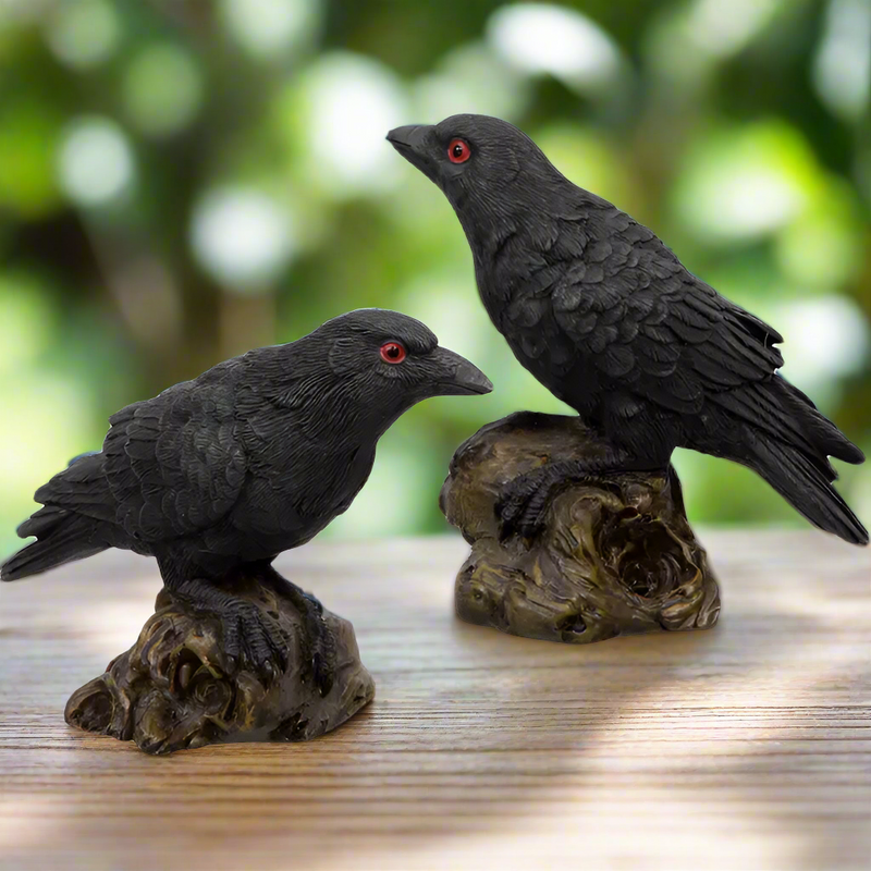 Raven Totem/Spirit Figurine Pair FB1142 🐦‍⬛