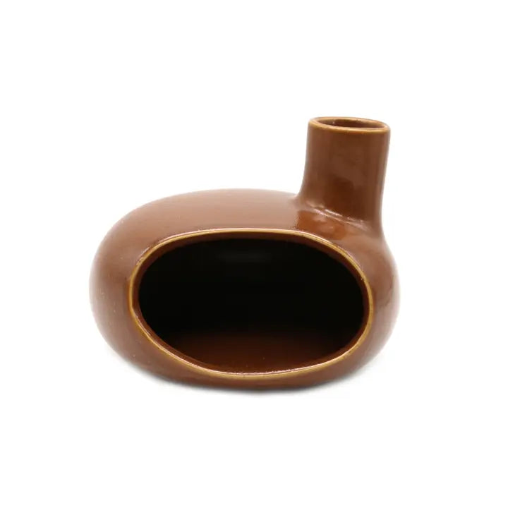 Smudge Chimney, Brown Ceramic FB3439