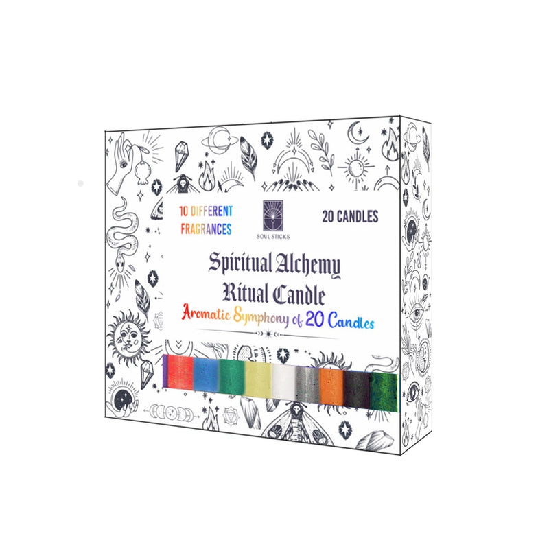 Spiritual Alchemy Ritual Candles, Box of 20 Assorted 🕯️ FB2547