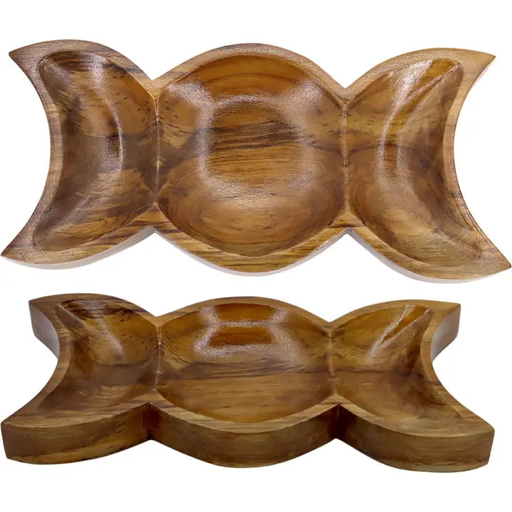 Triple Moon Teak Bowl / Tray FB1135 🌲