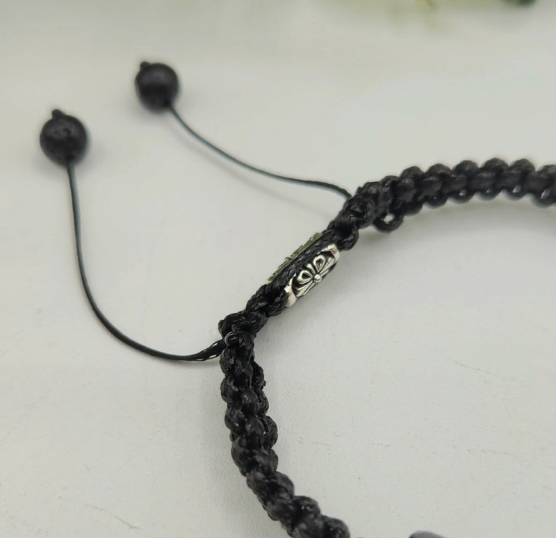 Calm / Protection - Unisex / Men's Adjustable Barrel Semi-Precious Stone Intention Bracelet FB3542 🩷