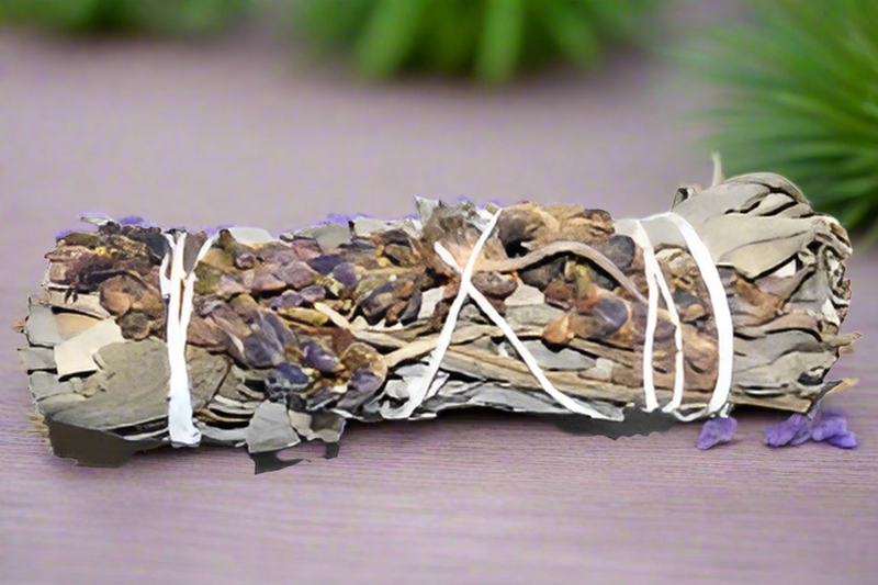 White Sage and "Royal" Purple Lavender Smudge Stick, FB2637 🌼