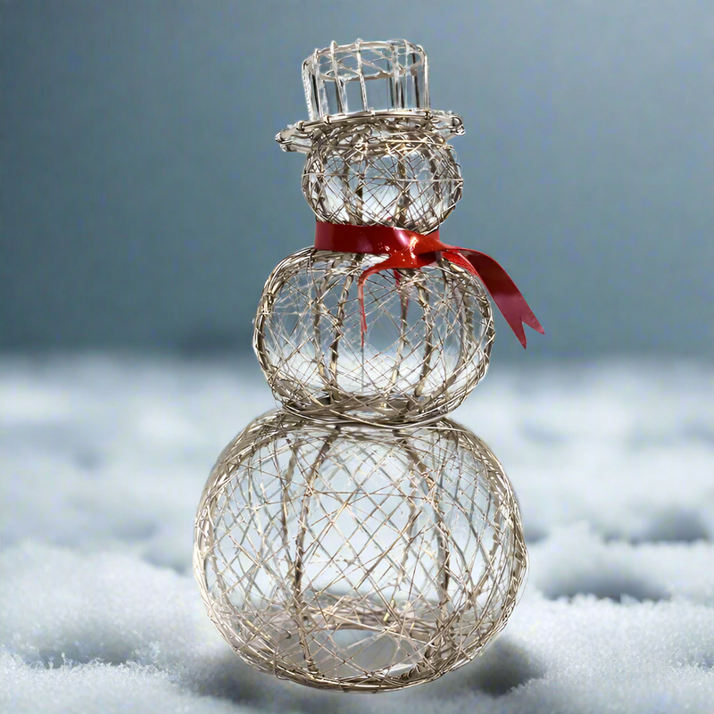 Holiday Wire Wrapped Snowman with Red Scarf FB3250 ❄️