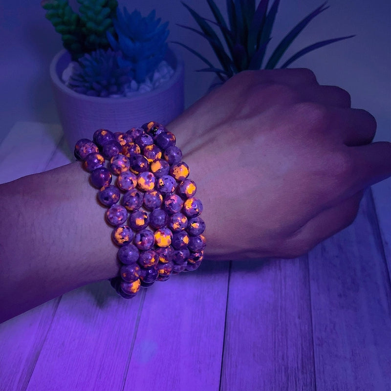 Yooperlite Power / Prayer Bracelet 8mm (UV Light-Fluorescence) FB1679