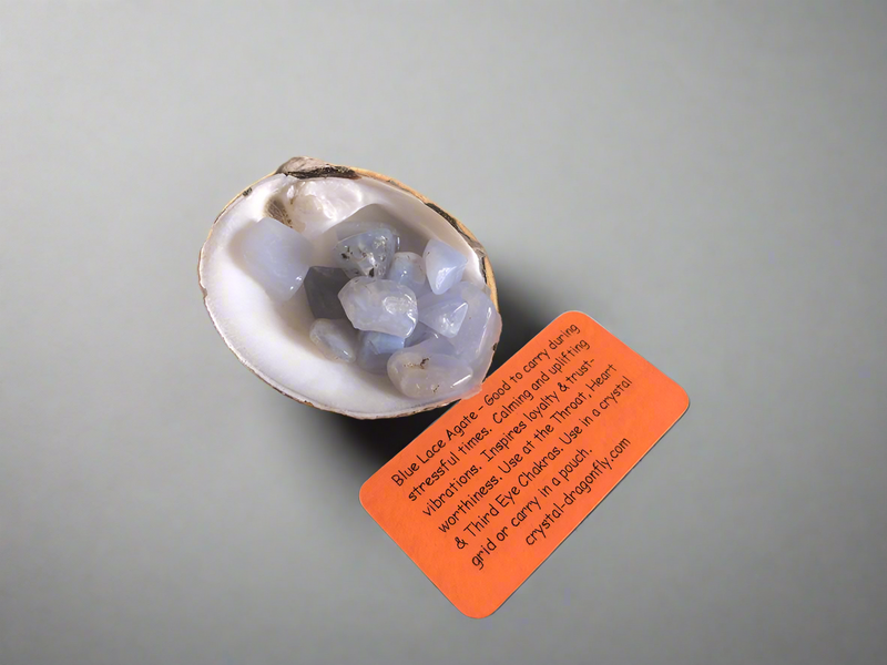 Blue Lace Agate, Extra Large Chips, Spiritual & Angelic Realm, Stress, Awareness FB2685