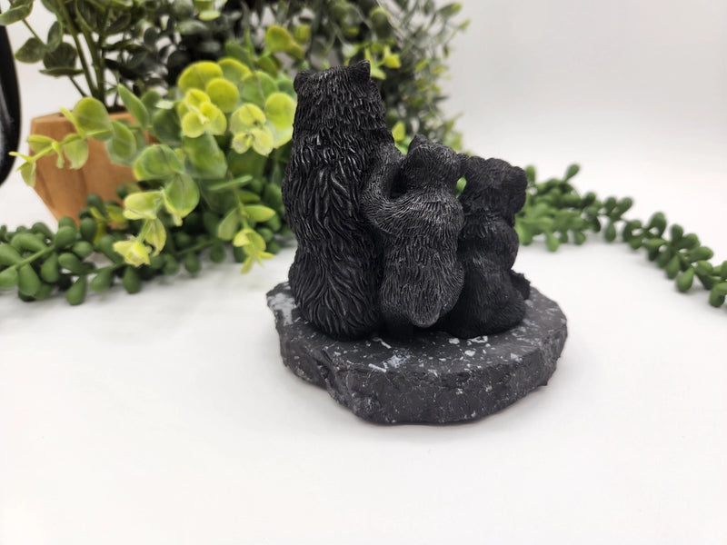 Shungite Bear Family on Base, grounding FB3450