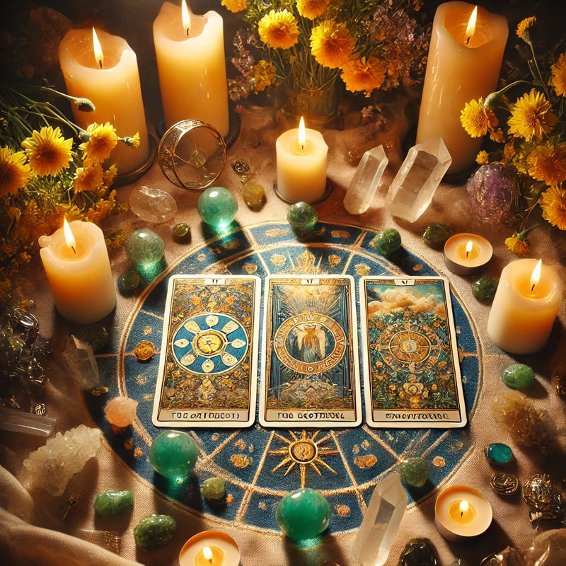 Three Card Tarot Reading with Intuitively Chosen Crystal FB1927 🌛