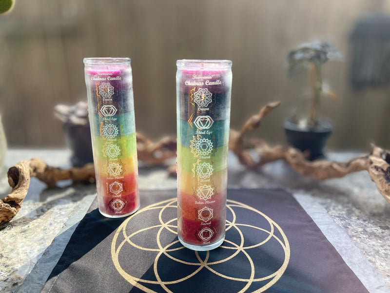 Chakra Layered Unscented Candle FB1069 🌱