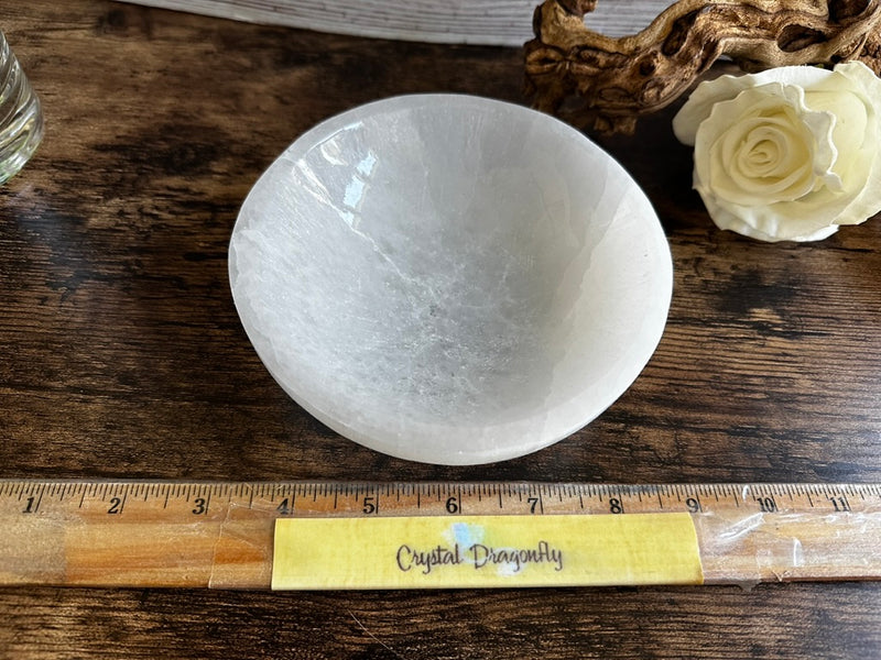 Selenite Round Bowls from Morocco, strong vibration, Angelic Realm FB3143