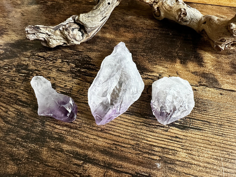 Amethyst Rough Points, Beautiful Faceted Tips, A quality, for tranquility, calm and serenity FB2677