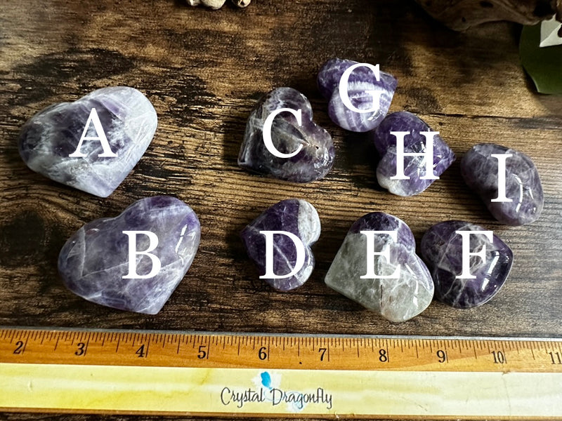 Amethyst Chevron Heart - Stone of Sobriety - Powerful Healing - Stress Relief FB3313