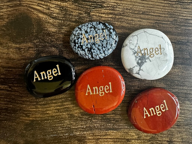 ANGEL Wordstone Totem / Spirit Stone Engraved on Assorted Gemstones