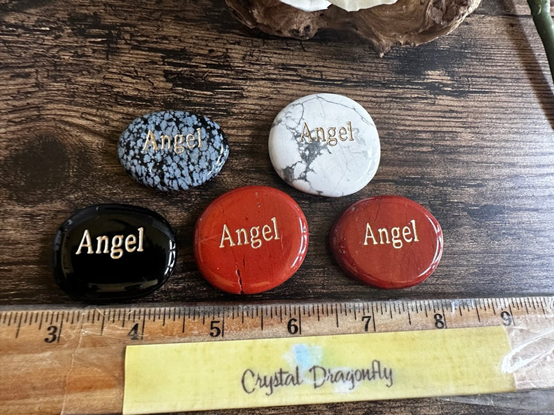 ANGEL Wordstone Totem / Spirit Stone Engraved on Assorted Gemstones