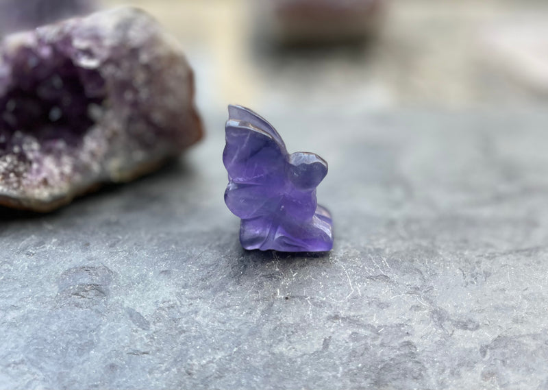 Kneeling Purple Fluorite or Rose Quartz Fairy with Wings FB2960