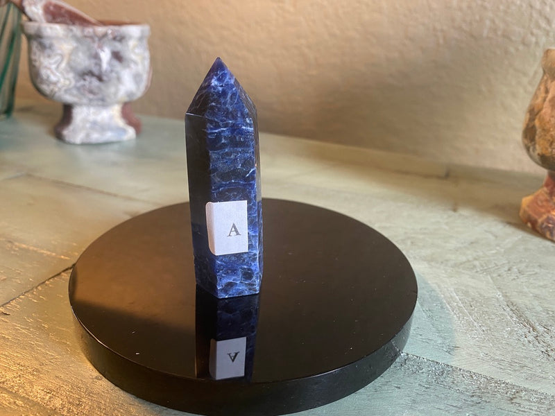 Sodalite Standing Polished Point (Tower) for positive changes, communication, FB2627