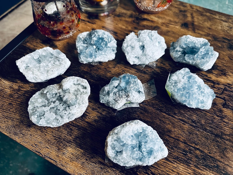 Celestite Clusters from Madagascar - Angelic Realm Crystal FB1306