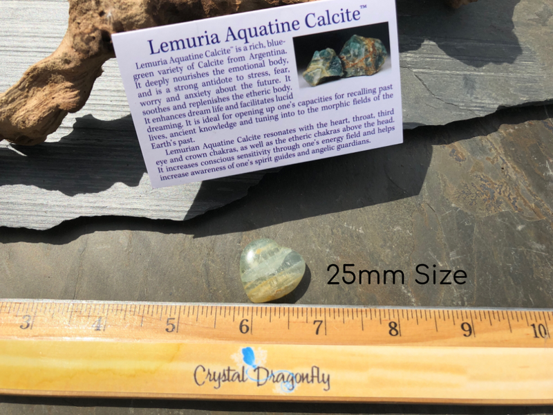 Lemurian Blue Aquatine Calcite Hearts
