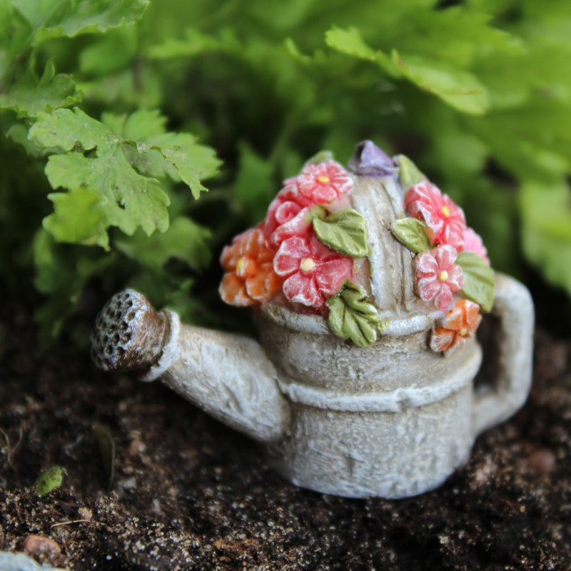 Fairy Garden / Miniature Accessories - Blooming Flowers Water Can; FB1832