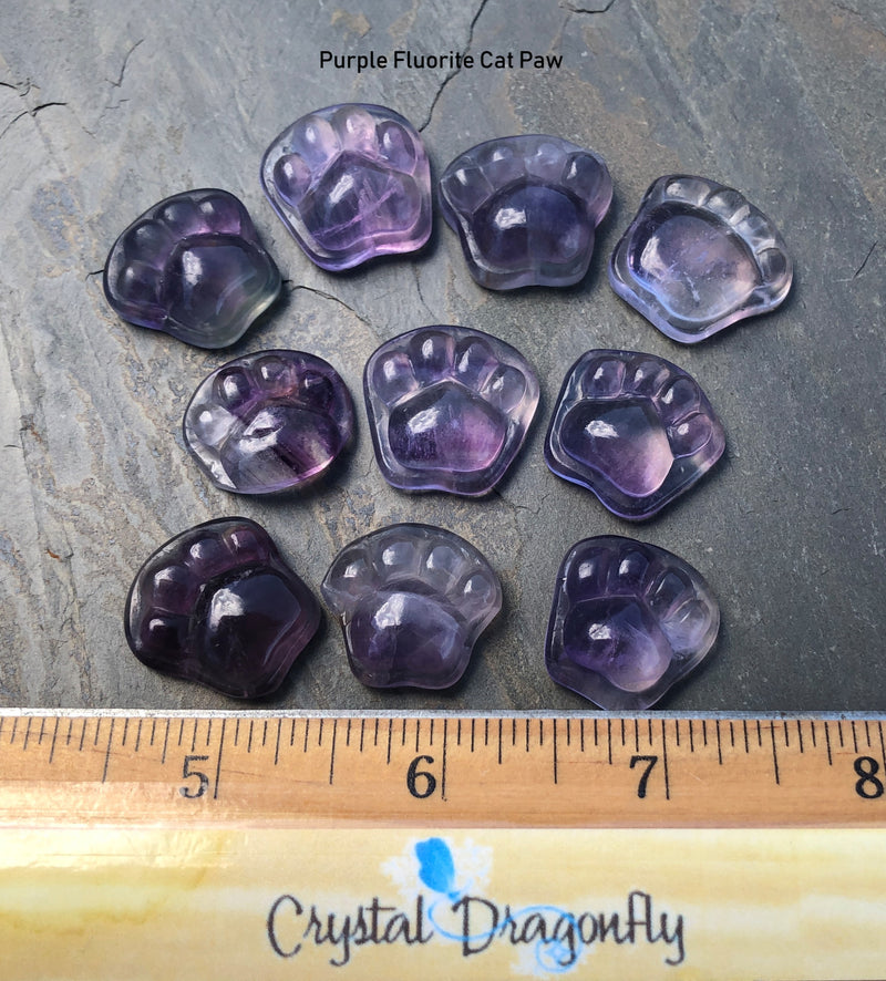 Purple Fluorite or Labradorite Cat Paw, Totem / Spirit Animal FB2318