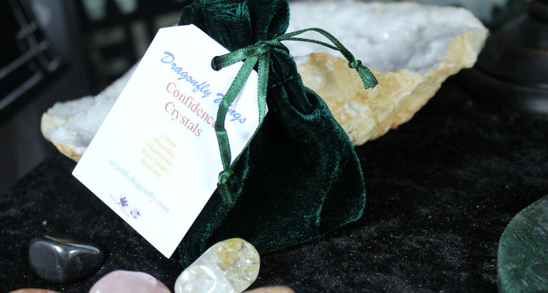 Confidence Crystal Collection with Velvet Pouch - Medicine Bag