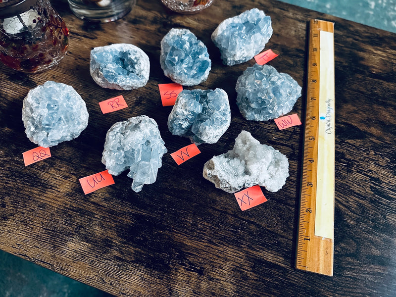 Celestite Clusters from Madagascar - Angelic Realm Crystal FB1306