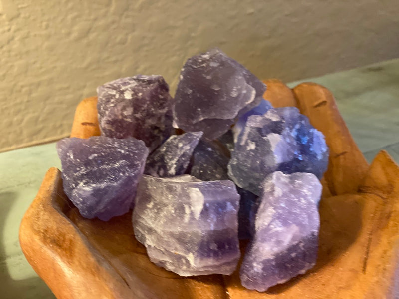 Indigo Blue Fluorite Rough for relationships, stress and creating order FB2920