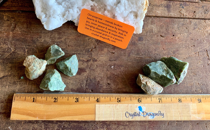 Chrysoprase Rough from Madagascar - Great Centerpiece for Crystal Grid - Joy, Mends Broken Heart