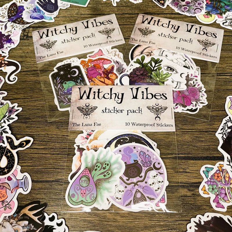 Witchy Vibes Sticker Pack, Set of 10 FB3289